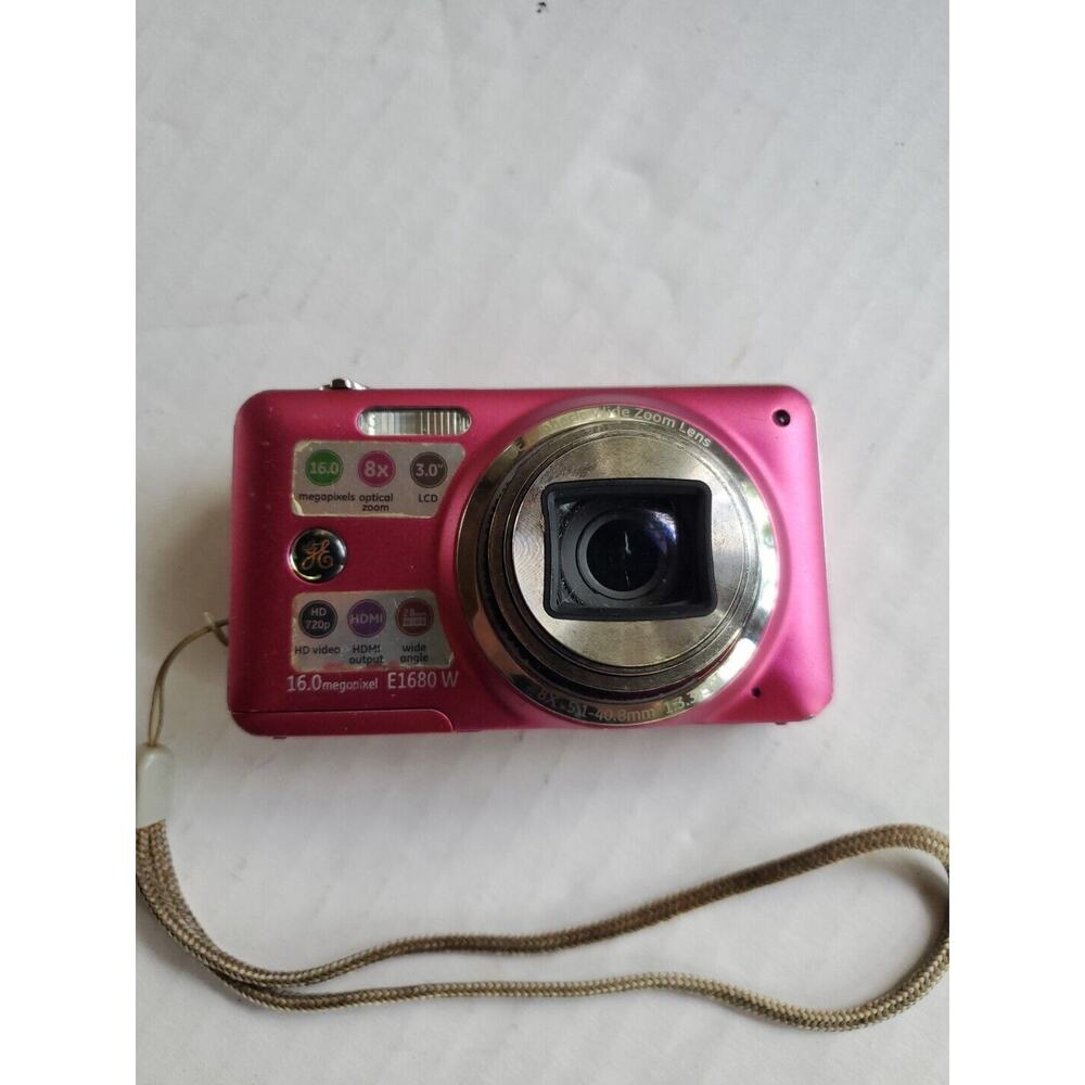 GE E1680 W 16.0 MP Optical Zoom Lens Compact Digital Camera No Charger Untested